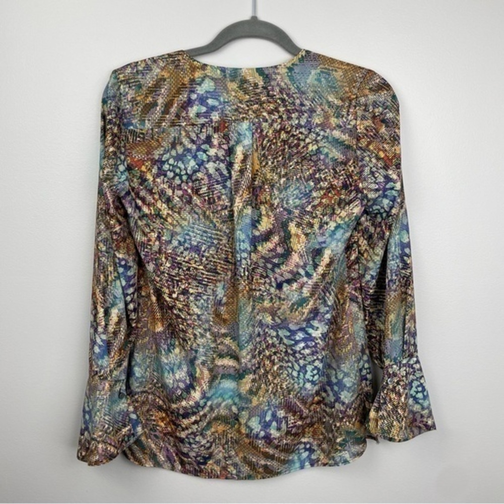 Etcetera Multicolored Blouse Abstract Animal Prin… - image 8